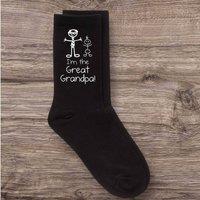 60 SECOND MAKEOVER Men's I'm The Great Grandpa Black Calf Socks