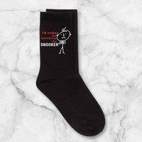 60 SECOND MAKEOVER Men's Rather Be Watching The Snooker Black Calf Socks