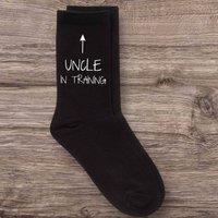 60 SECOND MAKEOVER Men's Uncle In Training Black Calf Socks Fathers Day