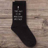 60 SECOND MAKEOVER Men's This Guy Is An Awesome Brother Black Socks