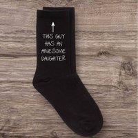 60 SECOND MAKEOVER Men's This Guy Has An Awesome Daughter Black Calf Socks