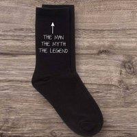 60 SECOND MAKEOVER The Man The Myth The Legend Men's Black Calf Socks