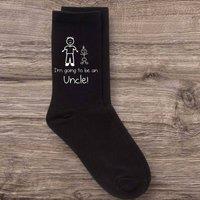 60 SECOND MAKEOVER Men's I'm Going To Be An Uncle Black Calf Socks