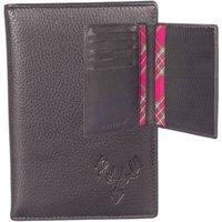 Mala leather Men's Braemar Country Stag Travel Wallet & Passport Holder in Black