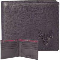 Mala leather Men's Braemar Highland Stag Slim Wallet in Navy