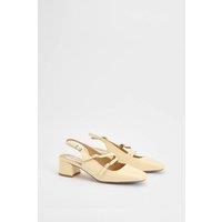 Oasis Women's Tara Faux Leather Slingback Mary Jane Flats in Yellow | Size: 5
