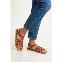 Good For the Sole Women's : Dami Faux Leather T-Bar Flexisole Flat Sandal in Tan | Size: 4