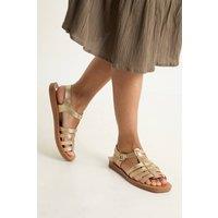 Good For the Sole Women's : Tippie Diamante Trim Comfort Flat Sandals in White | Size: 4