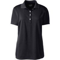 Lands' End Women's Short Sleeve Active Polo Shirt in Black | Size: 16-18