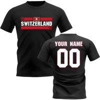 Switzerland Women's Womens Fan Football T-Shirt black | Size: Medium