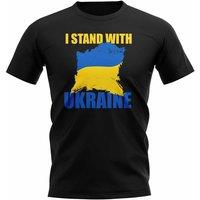 Ukraine Women's Womens I Stand WIth MAP T-Shirt Black | Size: Small