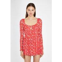 Shnoo Women's Ruched Long-Sleeve Playsuit | Size: 12