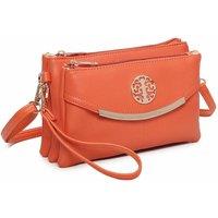 Fontanella Fashion Women's Noveau Triple Compartment Crossbody Bag in Orange