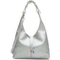 Fontanella Fashion Women's Donna PU Leather Hobo Shoulder Bag in Silver