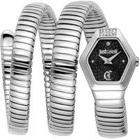 Just Cavalli Women's Snake 316L Stainless Steel Watch in Silver
