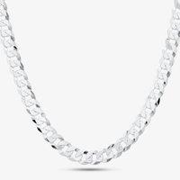 T.H.Baker Women's Silver 20 Inch Flat Curb Chain SBUF-850-AG-20 | Size: 18 inches