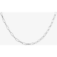 T.H.Baker Women's Silver 18 Inch Textured Oval Paperlink Chain 8.10.0754 | Size: 18 inches