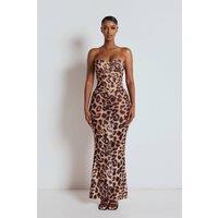 LEMONLUNAR Women's The Estrella Leopard Two Piece in Mustard | Size: Medium