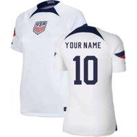 USA Women's Womens 2022 2023 Home Shirt Your Name in White | Size: Large