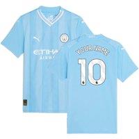 Manchester City FC Women's Womens 2023 2024 Man City Home Shirt Your Name in Blue | Size: XS