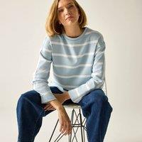Regatta Women's Avira Stripe Crew Neck Sweater in Light Blue | Size: 12