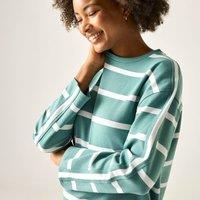 Regatta Women's Avira Stripe Crew Neck Sweater in Mint | Size: 12