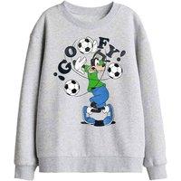 Disney Goofy Football Tangle Kids Sweatshirt, Athletic Heather in Light Grey | Size: 12-13 Years