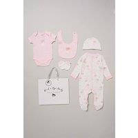 Rock a Bye Baby Girl's Cotton 5-Piece Baby Gift Set in Pink | Size: 0-3 m