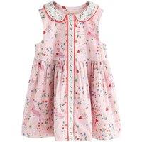 Cath Kidston Girl's Hearts & Flowers Collared Dress in Pink | Size: 2-3 Years