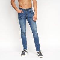 Duck&Cover Tranfold Men's Slim-Fit Distressed Denim Jeans in Mid Blue | Size: 30R