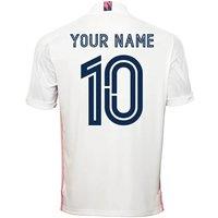 Real Madrid CF Men's Mens 2020 2021 Adidas Home Football Shirt Your Name in White | Size: 3XL