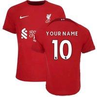 Liverpool FC Men's Mens 2022 2023 Vapor Home Shirt Your Name in Red | Size: Small