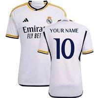 Real Madrid CF Men's Mens 2023 2024 Home Shirt Your Name in White | Size: 3XL