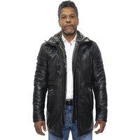 Infinity Leather Men's Leather Trench Coat-Aleppo in Black | Size: 5XL