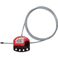 Master Lock Four Padlock Lockout Hasp With Adjustable Cable 1.8M in Red