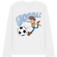 Disney Toy Story Woody Goal Long Sleeve T-Shirt, White | Size: 2XL