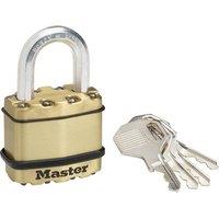 Master Lock Excell Brass Finish 45Mm Padlock 4-Pin in Gold