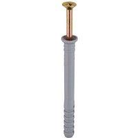 JCP CONSTRUCTION PRODUCTS Nylon Hammer Screws Zyp - 8 x 140mm - Box of 50 in Grey