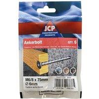 JCP CONSTRUCTION PRODUCTS Ankerbolts Csk Head Bzp - 6/8 x 100mm - Box of 20 in Blue