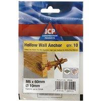 JCP CONSTRUCTION PRODUCTS Hollow Wall Anchors ZYP - M4 x 45 - Box of 50 in Blue