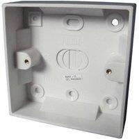 McAlpine Plastic Pattress Box 1 Gang 25mm in White