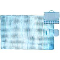 VFM e-Store Blue Oxford Picnic Blanket Waterproof Gingham Summit