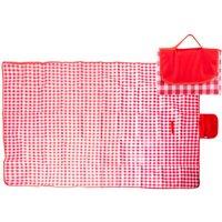 VFM e-Store Red Oxford Picnic Blanket Waterproof Gingham Summit