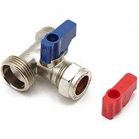 McAlpine W/M Valve Tee 15mm x 3/4" x 3/4" in Grey