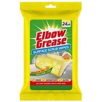 Elbow Surface Scrub Wipes 24 Pack - Abrasive Cleaning Wipes for Hard Surf in Yellow