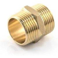 McAlpine Flowflex Brass Hex Nipple 1" in Gold