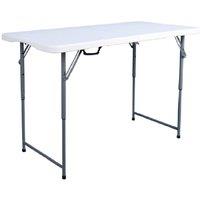Oypla 4ft Folding Outdoor Trestle Table in White