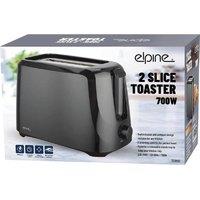 BARGAINS-GALORE 700w 2 Slice Electric Toaster Twin Slot Toast Bread Warmer Maker Black