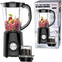 BARGAINS-GALORE 2 In 1 Multi Functional Blender With Grinder 500w 2 Speed Black Juicer