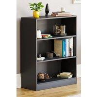Home Discount Vida Designs Cambridge 3 Tier Low Bookcase Storage Space-saving in Black